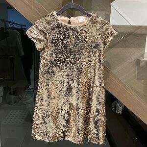Zara Kids Gold Sequin Dress